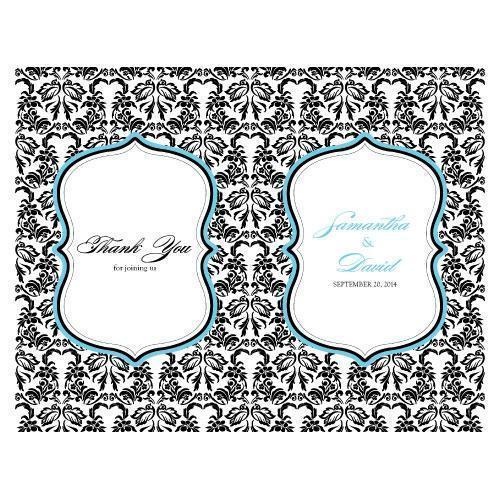 Love Bird Damask Program Berry (Pack of 1)-Wedding Ceremony Stationery-Vintage Gold-JadeMoghul Inc.