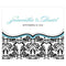 Love Bird Damask Rectangular Label Berry (Pack of 1)-Wedding Favor Stationery-Aqua Blue-JadeMoghul Inc.