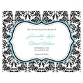 Love Bird Damask Save The Date Card Berry (Pack of 1)-Weddingstar-Aqua Blue-JadeMoghul Inc.