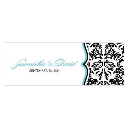 Love Bird Damask Small Rectangular Tag Berry (Pack of 1)-Wedding Favor Stationery-Ruby-JadeMoghul Inc.