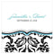 Love Bird Damask Square Tag Berry (Pack of 1)-Wedding Favor Stationery-Aqua Blue-JadeMoghul Inc.