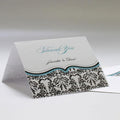 Love Bird Damask Thank You Card Berry (Pack of 1)-Weddingstar-Navy Blue-JadeMoghul Inc.