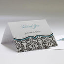 Love Bird Damask Thank You Card Berry (Pack of 1)-Weddingstar-Royal Blue-JadeMoghul Inc.