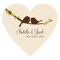 Love Bird Heart Sticker Spring (Pack of 1)-Wedding Favor Stationery-Mocha Mousse-JadeMoghul Inc.