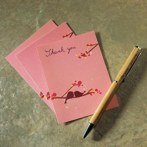 Love Bird Note Card Spring (Pack of 1)-Table Planning Accessories-Mocha Mousse-JadeMoghul Inc.