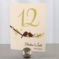 Love Bird Table Number Numbers 85-96 Winter (Pack of 12)-Table Planning Accessories-Mocha Mousse-85-96-JadeMoghul Inc.