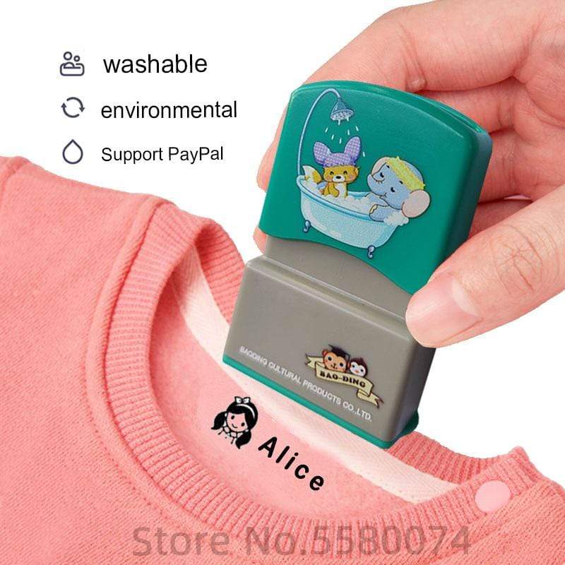 LOVE custom-made Baby Name Stamp DIY for children Name Seal student clothes chapter Not Easy To Fade Security Name Stamp Sticker AExp