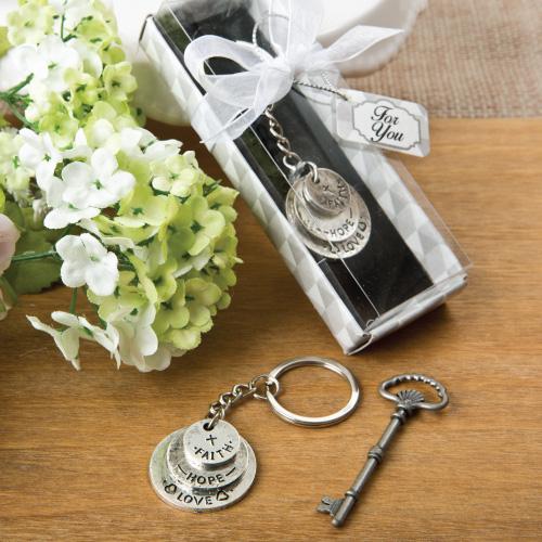 Love, Hope and Faith stacked disc key chain-Personalized Gifts for Men-JadeMoghul Inc.