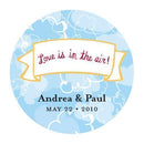 Love is in the Air Round Cloud Sticker (Pack of 1)-Wedding Favor Stationery-JadeMoghul Inc.