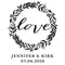 Love Wreath Personalized Rubber Stamp (Pack of 1)-Favor-JadeMoghul Inc.