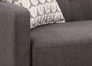 Loveseats Cheap Loveseats - Charcoal Mid-Century Polyester Fabric Love Seat HomeRoots