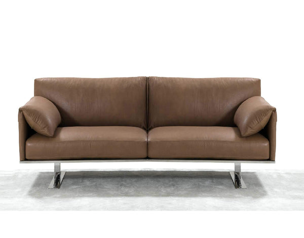 Loveseats Loveseats For Sale - 72" X 37" X 31" Taupe Grain Leather Love Seat HomeRoots