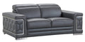 Loveseats Modern Loveseat - 71" Sturdy Dark Gray Leather Loveseat HomeRoots