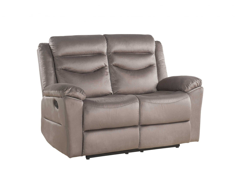 Loveseats Vintage Loveseat - 37" X 57" X 42" Velvet Upholstery Metal Reclining Mechanism Loveseat (Motion) HomeRoots