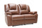 Loveseats Vintage Loveseat - 40" Contemporary Brown Leather Power Reclining Loveseat HomeRoots
