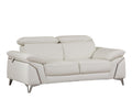 Loveseats White Loveseat - 31" Fashionable White Leather Loveseat HomeRoots