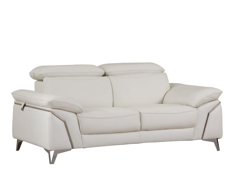 Loveseats White Loveseat - 31" Fashionable White Leather Loveseat HomeRoots