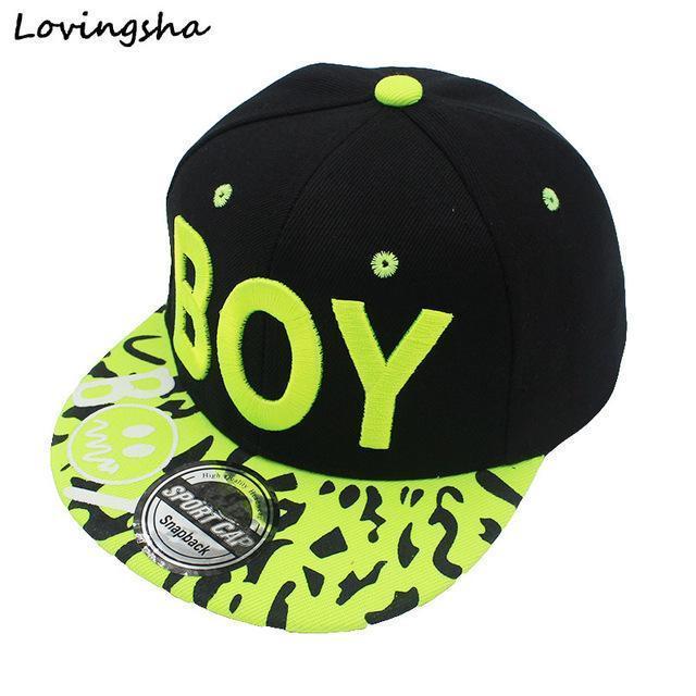 LOVINGSHA New Spring Summer Baby 3D Letter BOY cap boy Adjustable Baseball Cap 3-8 Years Kids Snapback Hip-Hop Hats Sun Hat C-12-Green letter-China-JadeMoghul Inc.