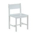 Low Rise Wooden Side Chair In White Finish-Accent Chairs-White-Wood-JadeMoghul Inc.