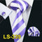LS-1101 Barry.Wang Men`s Tie Brown Novelty 100% Silk Tie Gravata Hanky Cufflink Set For Men Formal Wedding Party Groom Business-L0339-JadeMoghul Inc.
