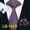 LS-1101 Barry.Wang Men`s Tie Brown Novelty 100% Silk Tie Gravata Hanky Cufflink Set For Men Formal Wedding Party Groom Business-LS1429-JadeMoghul Inc.