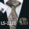 LS-337 Hot Men`s Tie Blue Striped 100% Silk Jacquard Woven Gravata Tie Hanky Cufflink Set For Men Formal Wedding Party Business-LS1121-JadeMoghul Inc.
