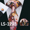 LS-337 Hot Men`s Tie Blue Striped 100% Silk Jacquard Woven Gravata Tie Hanky Cufflink Set For Men Formal Wedding Party Business-LS1293-JadeMoghul Inc.