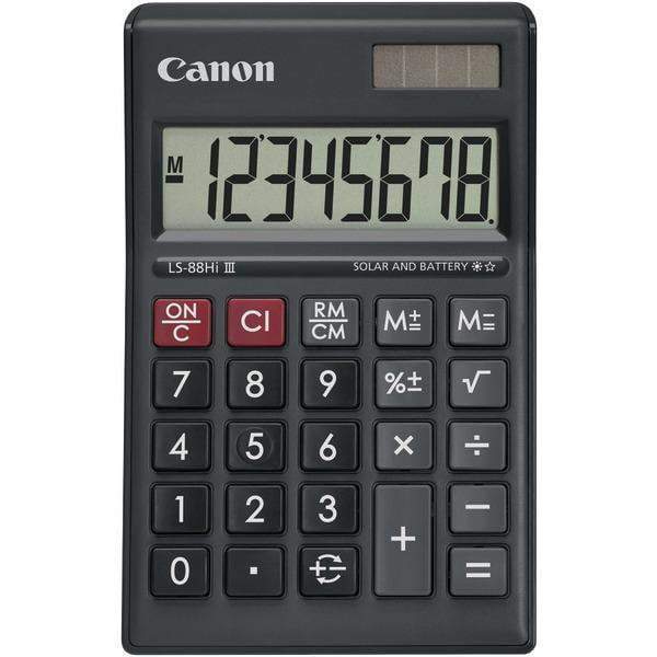 LS-88HI III-BK Mini Desktop Calculator-Calculators, Label Printers & Accessories-JadeMoghul Inc.