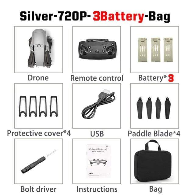 LSRC New E68pro Mini Drone Wide Angle 4K 1080P WiFi FPV Camera Drones Height Holding Mode RC Foldable Quadrotor Dron Toy Gift AExp