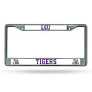 Unique License Plate Frames LSU Chrome Frame