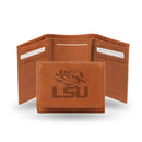 Front Pocket Wallet LSU Embossed Leather Trifold