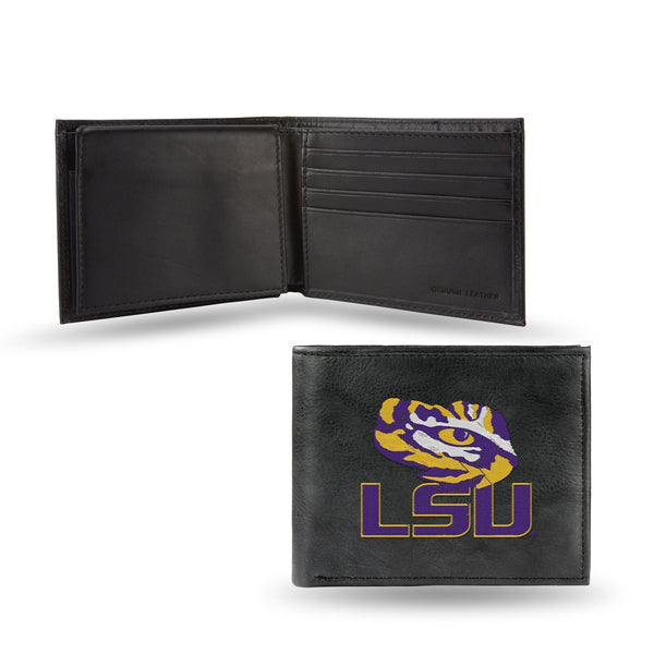 Leather Wallets For Women LSU Embroidered Billfold