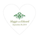 Luck Of The Irish Heart Sticker Plum (Pack of 1)-Wedding Favor Stationery-Classical Green-JadeMoghul Inc.
