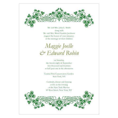 Luck Of The Irish Invitation (Pack of 1)-Invitations & Stationery Essentials-JadeMoghul Inc.