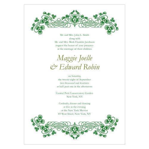 Luck Of The Irish Invitation Plum (Pack of 1)-Invitations & Stationery Essentials-Willow Green-JadeMoghul Inc.