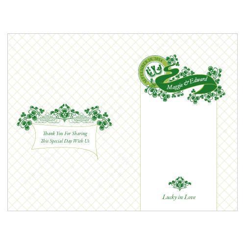 Luck Of The Irish Program Plum (Pack of 1)-Wedding Ceremony Stationery-Peacock Green-JadeMoghul Inc.