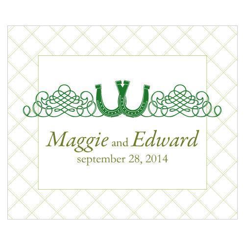 Luck Of The Irish Rectangular Label Plum (Pack of 1)-Wedding Favor Stationery-Ruby-JadeMoghul Inc.