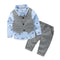 [Lucky& Lucky] new style newborn baby gentlemen boy 3pcs/set clothing set shirt+vest+casual pants quality baby clothes-tz805-3M-JadeMoghul Inc.