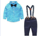 [Lucky& Lucky] new style newborn baby gentlemen boy 3pcs/set clothing set shirt+vest+casual pants quality baby clothes-tz876-3M-JadeMoghul Inc.