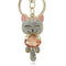 Lucky Smile Cat Crystal Rhinestone Keyrings Key Chains Holder Purse Bag For Car christmas Gift Keychains Jewelry llaveros K218-Champagne-JadeMoghul Inc.