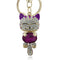 Lucky Smile Cat Crystal Rhinestone Keyrings Key Chains Holder Purse Bag For Car christmas Gift Keychains Jewelry llaveros K218-Purple-JadeMoghul Inc.