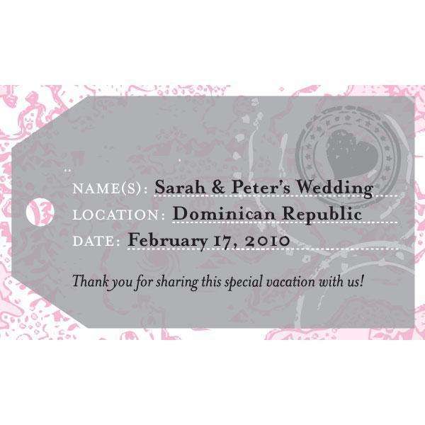 Luggage Tag Card (Pack of 1)-Wedding Favor Stationery-JadeMoghul Inc.