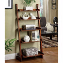 Lugo Transitional Style Ladder Shelf, Antique Oak Finish-Display and Wall Shelves-Antique Oak-Wood-JadeMoghul Inc.