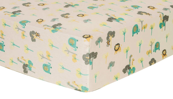 Lullaby Jungle Deluxe Flannel Fitted Crib Sheet-WHIM-U-JadeMoghul Inc.