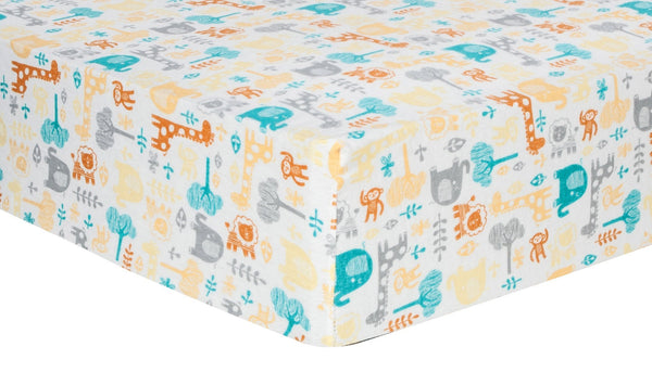 Lullaby Zoo Deluxe Flannel Fitted Crib Sheet-WHIM-U-JadeMoghul Inc.