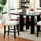 Luminar II Contemporary Style Counter Height Table, Black-Bar Stools & Tables-Black-Glass, Solid Wood, Wood Veneer & Others-JadeMoghul Inc.