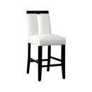 Luminar II Counter Height Chair, Black Finish, Set Of 2-Armchairs and Accent Chairs-Black, White-Glass Solid Wood Wood Veneer & Others-JadeMoghul Inc.