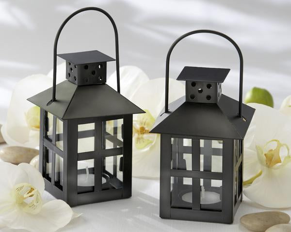 Luminous Black Mini-Lantern Tea Light Holder-Boy Wedding / Ring bearer-JadeMoghul Inc.