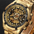 Luminous Clock Men Automatic Mechanical Watch-black gold-JadeMoghul Inc.