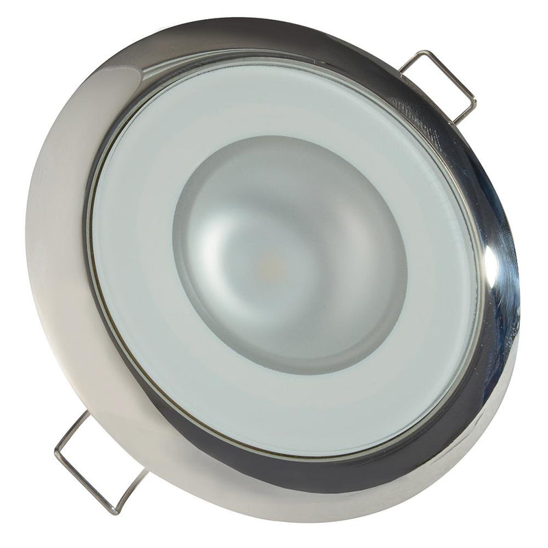 Lumitec Mirage - Flush Mount Down Light - Glass Finish-Polished SS - 4-Color Red-Blue-Purple Non Dimming w-White Dimming [113110]-Dome/Down Lights-JadeMoghul Inc.